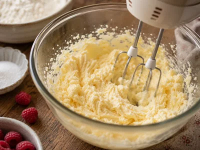 Butter und Zucker cremig rühren