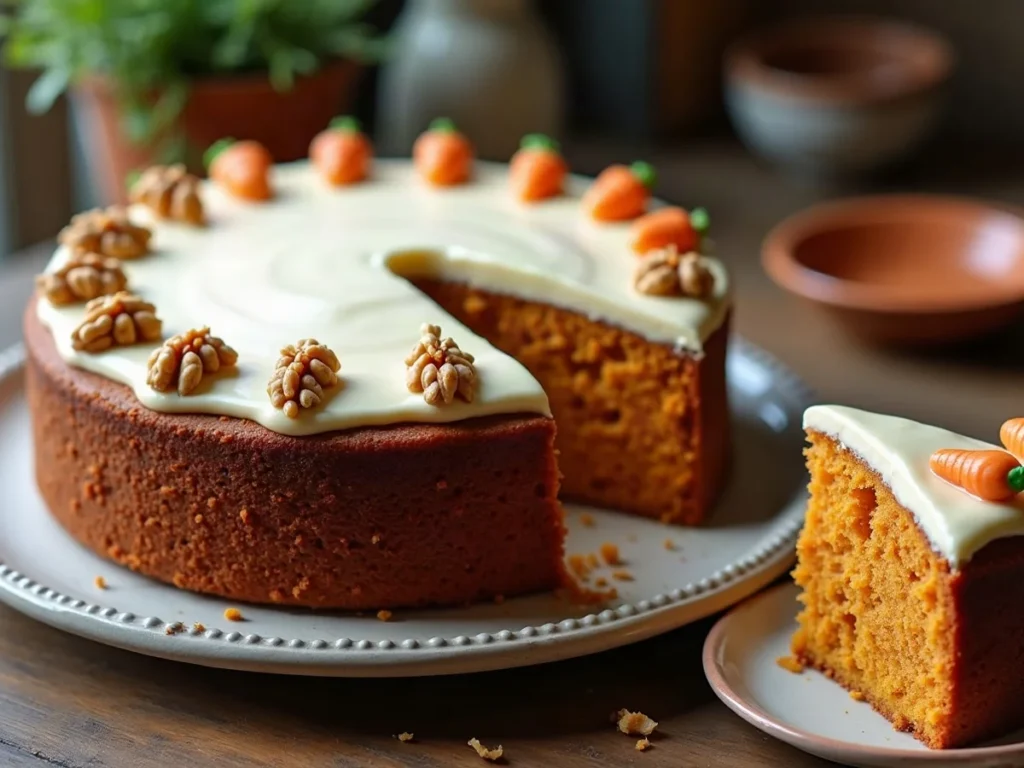 Karottenkuchen Rezept: Saftiger Rüblikuchen mit Frischkäse-Frosting