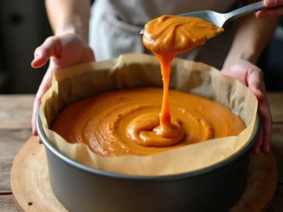 In die Springform füllen und backen