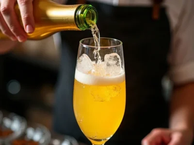 Mit Prosecco aufgießen