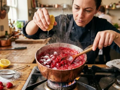Fruchtige Himbeersauce zubereiten