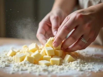 Zutaten abmessen und Butter einarbeiten