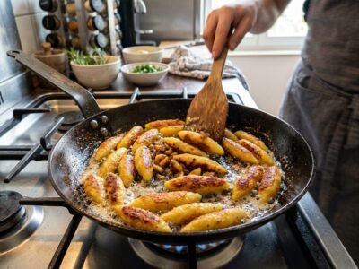 Schupfnudeln goldbraun anbraten